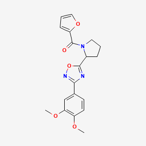 3-(3,4-Dimethoxyphenyl)-5-[1-(2-furoyl)pyrrolidin-2-yl]-1,2,4-oxadiazole