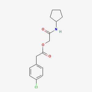 (Cyclopentylcarbamoyl)methyl 2-(4-chlorophenyl)acetate
