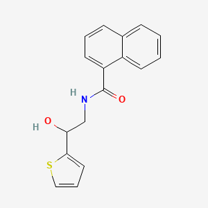 molecular formula C17H15NO2S B2748244 N-(2-hydroxy-2-(thiophen-2-yl)ethyl)-1-naphthamide CAS No. 1351641-83-2