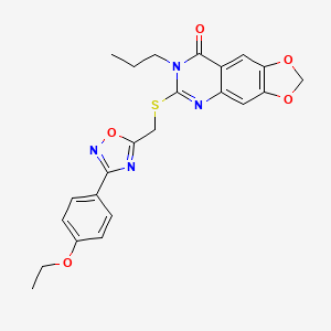 6-({[3-(4-ethoxyphenyl)-1,2,4-oxadiazol-5-yl]methyl}thio)-7-propyl[1,3]dioxolo[4,5-g]quinazolin-8(7H)-one