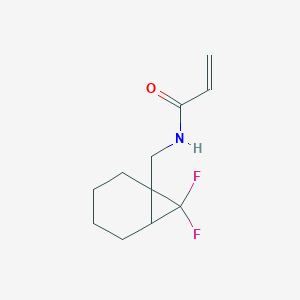 B2748251 N-[(7,7-Difluoro-1-bicyclo[4.1.0]heptanyl)methyl]prop-2-enamide CAS No. 2361641-70-3
