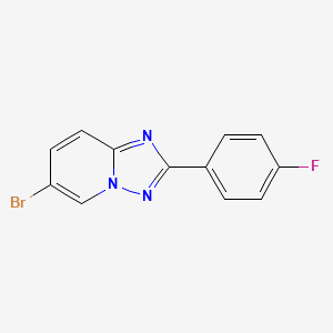 molecular formula C12H7BrFN3 B2748260 6-Bromo-2-(4-fluorophenyl)-[1,2,4]triazolo[1,5-A]pyridine CAS No. 1516874-64-8