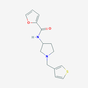 molecular formula C14H16N2O2S B2748274 N-{1-[(thiophen-3-yl)methyl]pyrrolidin-3-yl}furan-2-carboxamide CAS No. 2097898-74-1