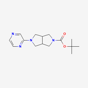 molecular formula C15H22N4O2 B2748288 Tert-butyl 5-(pyrazin-2-yl)-octahydropyrrolo[3,4-c]pyrrole-2-carboxylate CAS No. 2415563-44-7