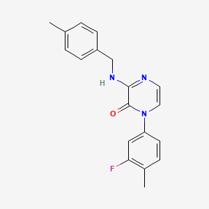 1-(3-fluoro-4-methylphenyl)-3-((4-methylbenzyl)amino)pyrazin-2(1H)-one
