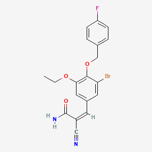 (Z)-3-[3-bromo-5-ethoxy-4-[(4-fluorophenyl)methoxy]phenyl]-2-cyanoprop-2-enamide