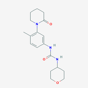 1-(4-methyl-3-(2-oxopiperidin-1-yl)phenyl)-3-(tetrahydro-2H-pyran-4-yl)urea