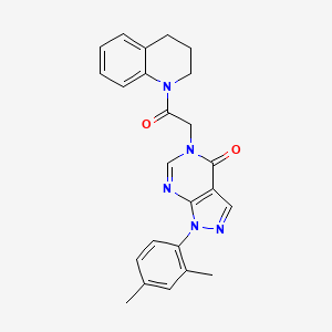 5-[2-(3,4-dihydro-2H-quinolin-1-yl)-2-oxoethyl]-1-(2,4-dimethylphenyl)pyrazolo[3,4-d]pyrimidin-4-one