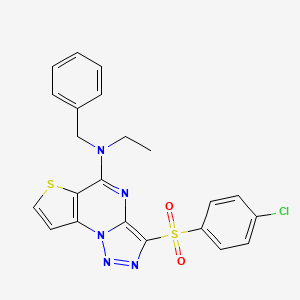 N-benzyl-3-(4-chlorophenylsulfonyl)-N-ethylthieno[2,3-e][1,2,3]triazolo[1,5-a]pyrimidin-5-amine