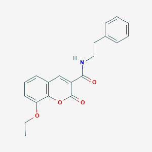 molecular formula C20H19NO4 B2748312 8-ethoxy-2-oxo-N-phenethyl-2H-chromene-3-carboxamide CAS No. 941010-25-9