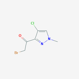 molecular formula C6H6BrClN2O B2748313 2-Bromo-1-(4-chloro-1-methyl-1H-pyrazol-3-yl)ethanone CAS No. 2068151-92-6