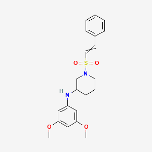 molecular formula C21H26N2O4S B2748318 N-(3,5-dimethoxyphenyl)-1-(2-phenylethenesulfonyl)piperidin-3-amine CAS No. 1424755-63-4