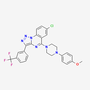 B2748322 7-Chloro-5-(4-(4-methoxyphenyl)piperazin-1-yl)-3-(3-(trifluoromethyl)phenyl)-[1,2,3]triazolo[1,5-a]quinazoline CAS No. 893789-74-7