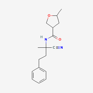 molecular formula C17H22N2O2 B2748389 n-(1-Cyano-1-methyl-3-phenylpropyl)-5-methyloxolane-3-carboxamide CAS No. 2224483-26-3