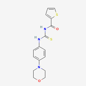 molecular formula C16H17N3O2S2 B2748390 N-((4-morpholinophenyl)carbamothioyl)thiophene-2-carboxamide CAS No. 302552-71-2