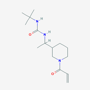 B2748391 3-Tert-butyl-1-{1-[1-(prop-2-enoyl)piperidin-3-yl]ethyl}urea CAS No. 2094389-55-4