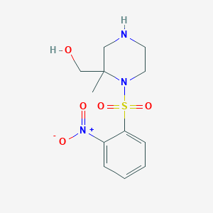 B2748427 [2-Methyl-1-(2-nitrophenyl)sulfonylpiperazin-2-yl]methanol CAS No. 2138585-01-8