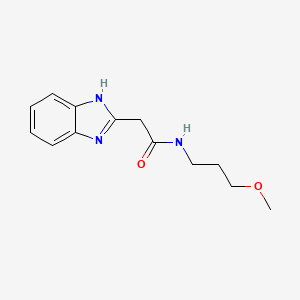 molecular formula C13H17N3O2 B2748523 2-(1H-1,3-benzodiazol-2-yl)-N-(3-methoxypropyl)acetamide CAS No. 749902-90-7