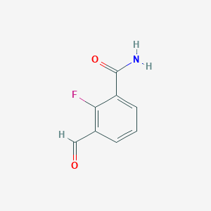 molecular formula C8H6FNO2 B2748528 2-Fluoro-3-formylbenzamide CAS No. 1289083-16-4