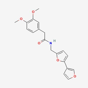 molecular formula C19H19NO5 B2748532 N-({[2,3'-bifuran]-5-yl}methyl)-2-(3,4-dimethoxyphenyl)acetamide CAS No. 2097932-14-2