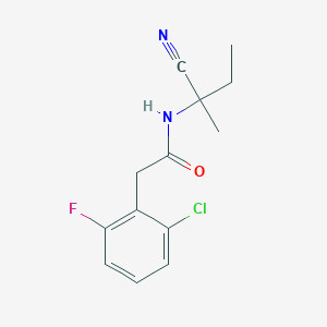 molecular formula C13H14ClFN2O B2748535 2-(2-chloro-6-fluorophenyl)-N-(1-cyano-1-methylpropyl)acetamide CAS No. 1252464-74-6