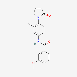 3-methoxy-N-(3-methyl-4-(2-oxopyrrolidin-1-yl)phenyl)benzamide