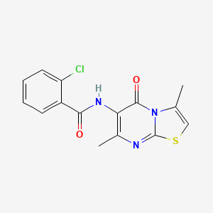 2-chloro-N-(3,7-dimethyl-5-oxo-5H-[1,3]thiazolo[3,2-a]pyrimidin-6-yl)benzamide