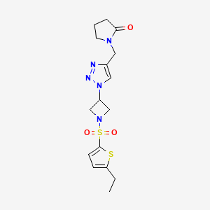 1-((1-(1-((5-ethylthiophen-2-yl)sulfonyl)azetidin-3-yl)-1H-1,2,3-triazol-4-yl)methyl)pyrrolidin-2-one