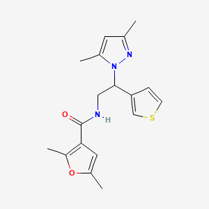 N-(2-(3,5-dimethyl-1H-pyrazol-1-yl)-2-(thiophen-3-yl)ethyl)-2,5-dimethylfuran-3-carboxamide