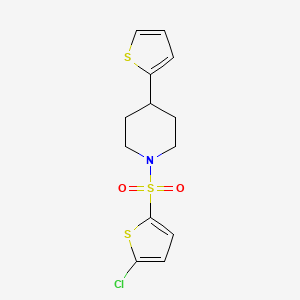 1-((5-Chlorothiophen-2-yl)sulfonyl)-4-(thiophen-2-yl)piperidine