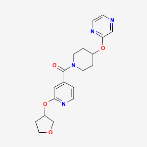 (4-(Pyrazin-2-yloxy)piperidin-1-yl)(2-((tetrahydrofuran-3-yl)oxy)pyridin-4-yl)methanone
