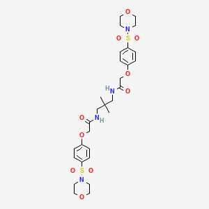 N-[2,2-dimethyl-3-[[2-(4-morpholin-4-ylsulfonylphenoxy)acetyl]amino]propyl]-2-(4-morpholin-4-ylsulfonylphenoxy)acetamide