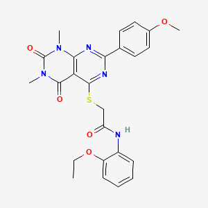 N-(2-ethoxyphenyl)-2-((2-(4-methoxyphenyl)-6,8-dimethyl-5,7-dioxo-5,6,7,8-tetrahydropyrimido[4,5-d]pyrimidin-4-yl)thio)acetamide