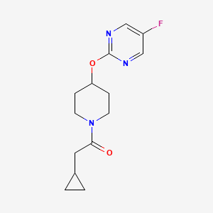 2-Cyclopropyl-1-[4-(5-fluoropyrimidin-2-yl)oxypiperidin-1-yl]ethanone