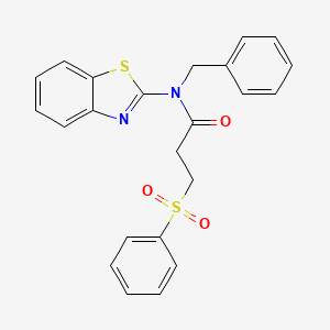 B2748616 N-(benzo[d]thiazol-2-yl)-N-benzyl-3-(phenylsulfonyl)propanamide CAS No. 942002-59-7