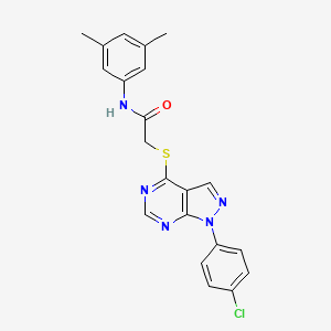 2-((1-(4-chlorophenyl)-1H-pyrazolo[3,4-d]pyrimidin-4-yl)thio)-N-(3,5-dimethylphenyl)acetamide