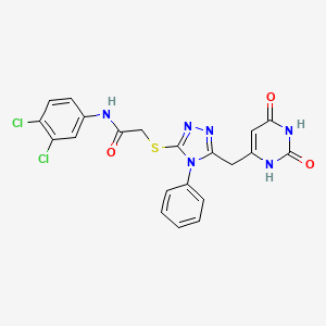N-(3,4-dichlorophenyl)-2-((5-((2,6-dioxo-1,2,3,6-tetrahydropyrimidin-4-yl)methyl)-4-phenyl-4H-1,2,4-triazol-3-yl)thio)acetamide