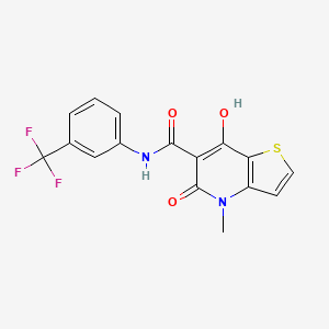 7-hydroxy-4-methyl-5-oxo-N-(3-(trifluoromethyl)phenyl)-4,5-dihydrothieno[3,2-b]pyridine-6-carboxamide