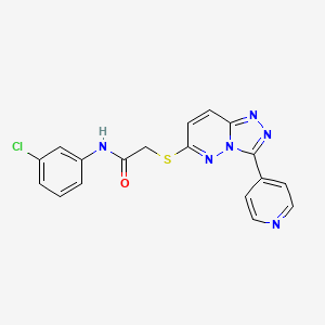 N-(3-chlorophenyl)-2-[(3-pyridin-4-yl-[1,2,4]triazolo[4,3-b]pyridazin-6-yl)sulfanyl]acetamide
