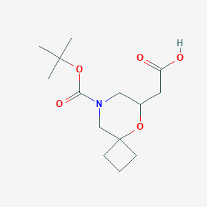 2-[8-[(2-Methylpropan-2-yl)oxycarbonyl]-5-oxa-8-azaspiro[3.5]nonan-6-yl]acetic acid