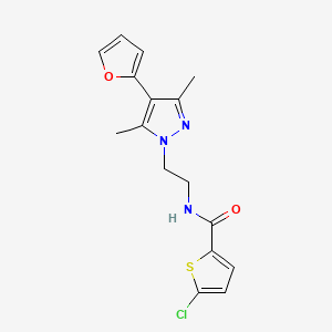 5-chloro-N-(2-(4-(furan-2-yl)-3,5-dimethyl-1H-pyrazol-1-yl)ethyl)thiophene-2-carboxamide