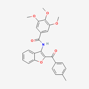 3,4,5-trimethoxy-N-[2-(4-methylbenzoyl)-1-benzofuran-3-yl]benzamide