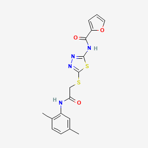N-(5-((2-((2,5-dimethylphenyl)amino)-2-oxoethyl)thio)-1,3,4-thiadiazol-2-yl)furan-2-carboxamide