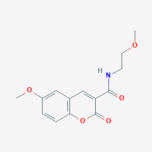 6-methoxy-N-(2-methoxyethyl)-2-oxochromene-3-carboxamide