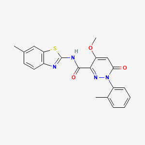 4-methoxy-N-(6-methyl-1,3-benzothiazol-2-yl)-1-(2-methylphenyl)-6-oxopyridazine-3-carboxamide
