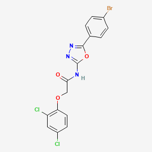 molecular formula C16H10BrCl2N3O3 B2748653 N-[5-(4-bromophenyl)-1,3,4-oxadiazol-2-yl]-2-(2,4-dichlorophenoxy)acetamide CAS No. 905678-56-0