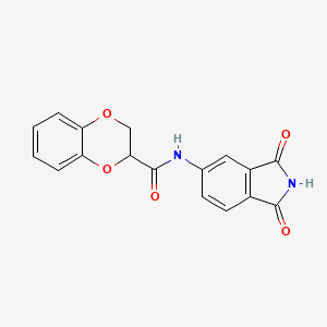 molecular formula C17H12N2O5 B2748657 N-(1,3-dioxoisoindol-5-yl)-2,3-dihydro-1,4-benzodioxine-3-carboxamide CAS No. 683235-90-7