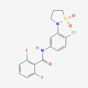 N-(4-chloro-3-(1,1-dioxidoisothiazolidin-2-yl)phenyl)-2,6-difluorobenzamide