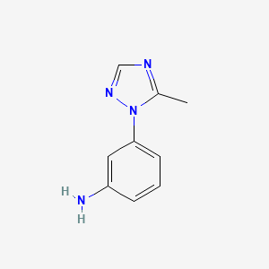 molecular formula C9H10N4 B2748666 3-(5-Methyl-1,2,4-triazol-1-yl)aniline CAS No. 1368568-21-1
