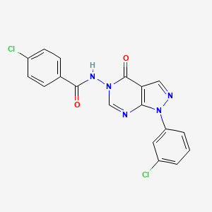 4-chloro-N-(1-(3-chlorophenyl)-4-oxo-1H-pyrazolo[3,4-d]pyrimidin-5(4H)-yl)benzamide